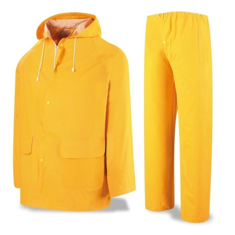 Chubasquero, PVC/poliéster, amarillo, 2XL