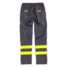 pantalon workteam b1494 en gris/amarillo