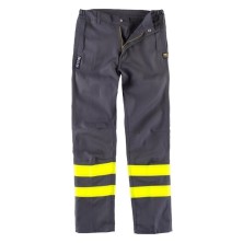 pantalon workteam b1494 en gris/amarillo