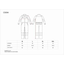 mono workteam c5094 en marino/amarillo