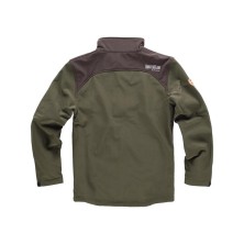 chaqueta softshell workteam s8600 en verde caza/marron
