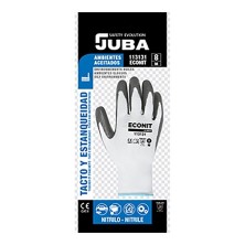 guante juba 113131 eco-nit en gris/blanco