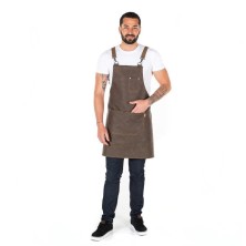 delantal cuero sintetico garys monte 155400 en marron