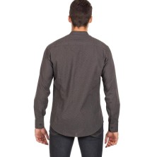 camisa m/l garys leone 299300 en gris marengo
