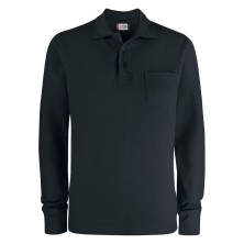 polo m/l clique basic polo pocket 028235 en negro