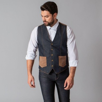 Chaleco Denim Garys Fiego 9948