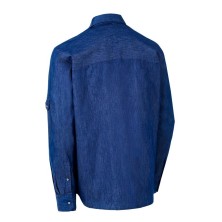 camisa m/l monza 2034 en denim azul