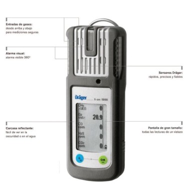 Detector Multigas Dräger X-Am 5000 8320000