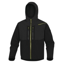 chaqueta softshell delta plus horten2 en negro/amarillo