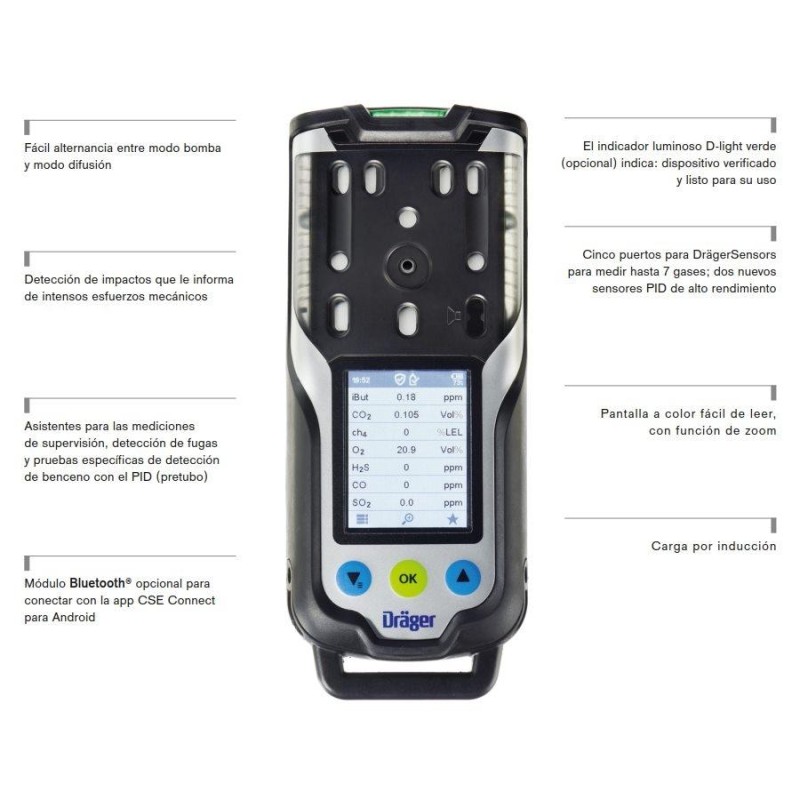 Detector multigas drager x-am 8000 8325800