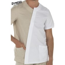 chaqueta asimetrica dyneke 8228 en beige