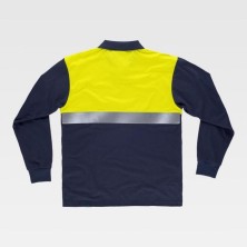 polo m/l workteam c3443 en marino/amarillo a.v.