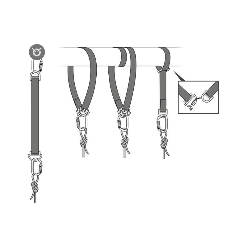 Cinta de anclaje petzl connexion fixe