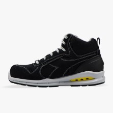 bota diadora run net airbox mid s3 en negro/negro