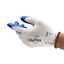 Venta de GUANTE ANSELL HYFLEX NBR 11900 BLANCO/AZUL