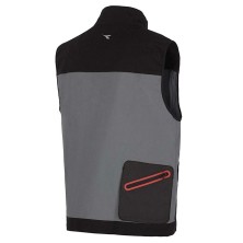 chaleco diadora gilet stretch en gris lluvia