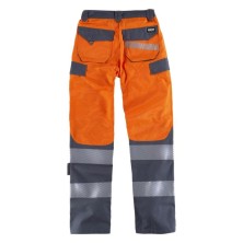 pantalón a.v. workteam c2715 en naranja/gris oscuro