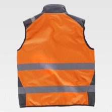 chaleco a.v. workteam s9231 en naranja/gris oscuro