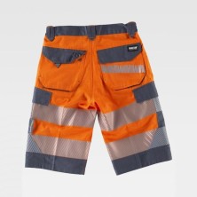bermuda a.v. workteam c2705 en naranja/gris oscuro