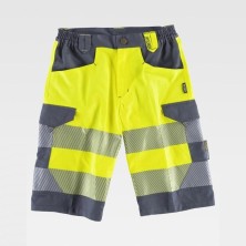 bermuda a.v. workteam c2705 en naranja/gris oscuro