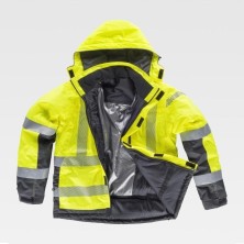 parka a.v. workteam s9261 en amarillo/gris oscuro