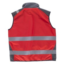 chaleco a.v. workteam s9232 en rojo/gris oscuro