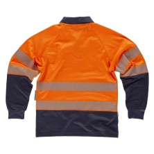 polo a.v. m/l workteam c3896 en naranja/marino