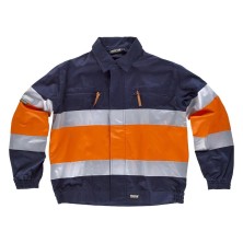 cazadora a.v. workteam c4119 en marino/naranja