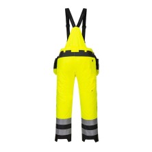 pantalón con peto a.v. portwest pw351 en amarillo/negro