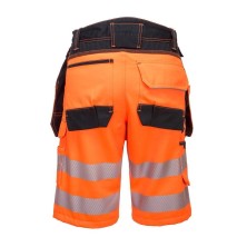 bermudas a.v. portwest pw343 en naranja/negro