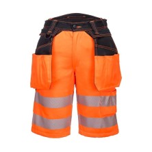 bermudas a.v. portwest pw343 en naranja/negro