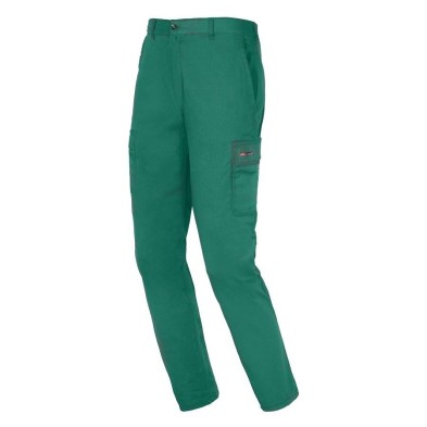 Issa Line 8028C Pantalones de trabajo, Hombre, Verde, L 