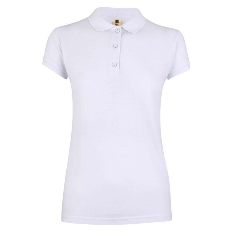Polo m/c mujer mukua nobby mk214wv blanco