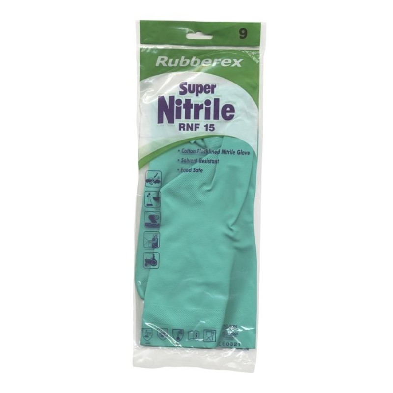 Guante rubberex nitrilo flocado rnf15