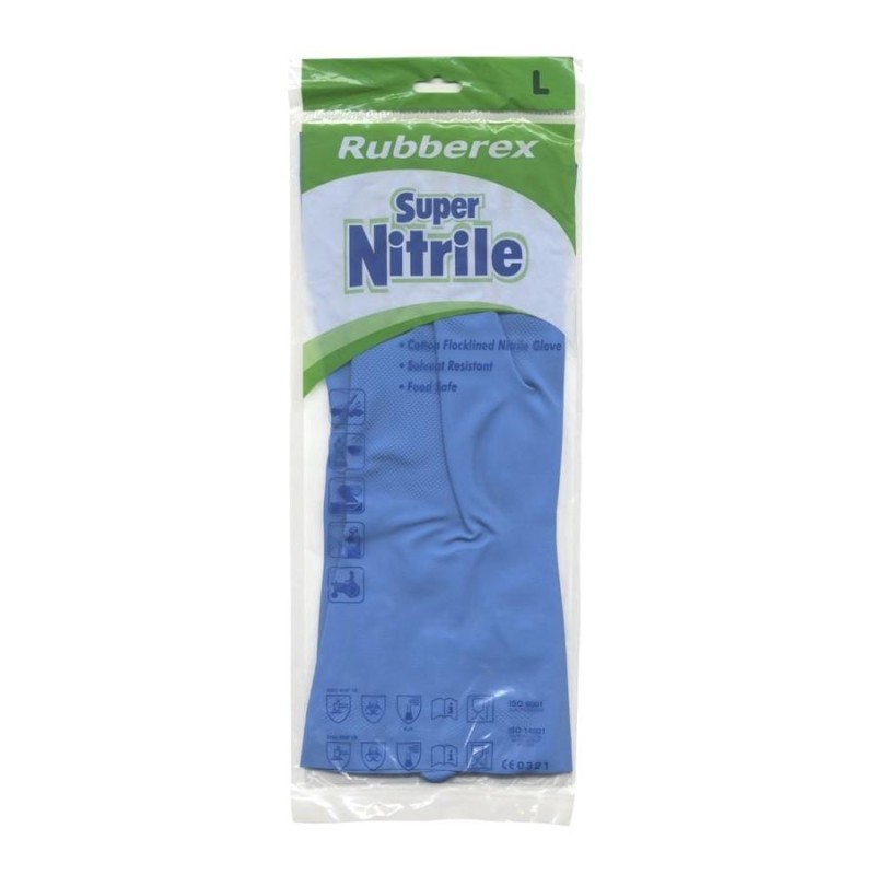 Guante rubberex nitrilo flocado rnf15