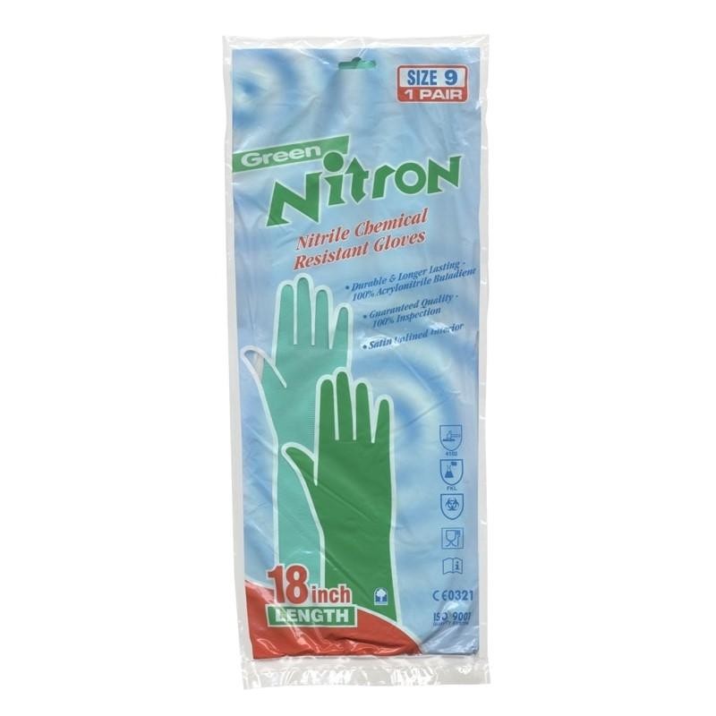 Guante rubberex nitrilo largo rnu22-18 verde