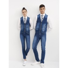 chaleco vaquero mujer monza 4030 en denim azul