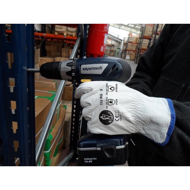 Guante conductor piel flor jomiba 332rg