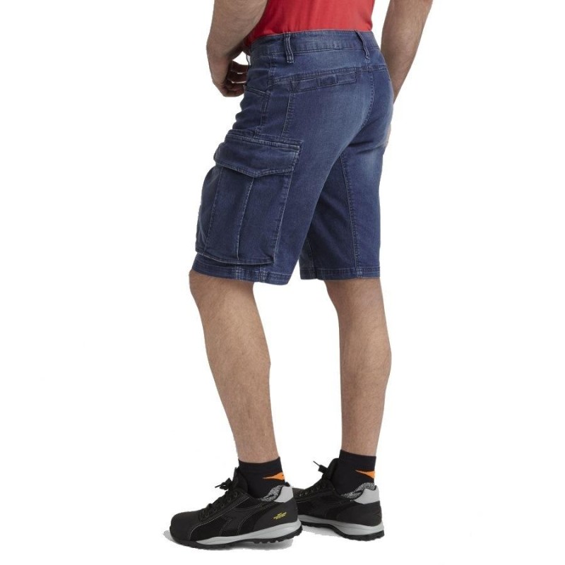 Bermuda Cargo Uomo Pantaloni Corti Tasche Laterali Bermuda Uomo