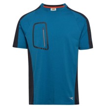 camiseta diadora cross organic en azul celestial