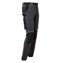 pantalon mujer u-power atom en gris fucsia