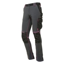pantalon mujer u-power atom en gris fucsia