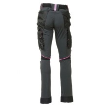 pantalon mujer u-power atom en gris fucsia