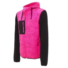 sudadera mujer u-power rainbow en gris fucsia