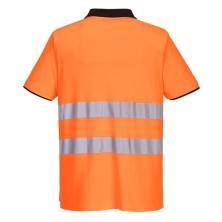 polo a.v. portwest pw212 en naranja/negro