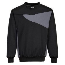 sudadera portwest pw273 en negro/gris