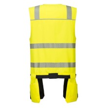 chaleco a.v. portwest tool pw308 en amarillo/negro