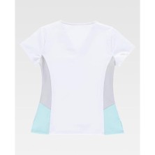 casaca workteam b6951 en blanco/gris claro/turquesa claro