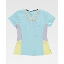 casaca workteam b6951 en turquesa claro/gris claro/amarillo claro