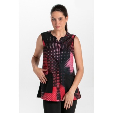 Casaca Dyneke Circulos Rojo 8699